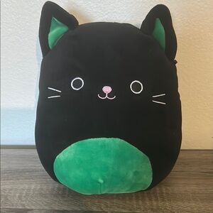 Squishmallow Halloween Cleo Black and Green Cat